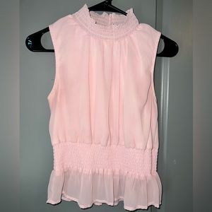 Pretty baby pink flowy tank